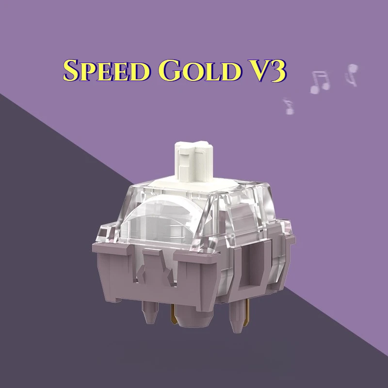 

Speed Gold V3 Switch 42gf Trigger Translucent Custom RGB HIFI Hot Swap Linear Switches Gaming Mechanical Keyboard Accessories
