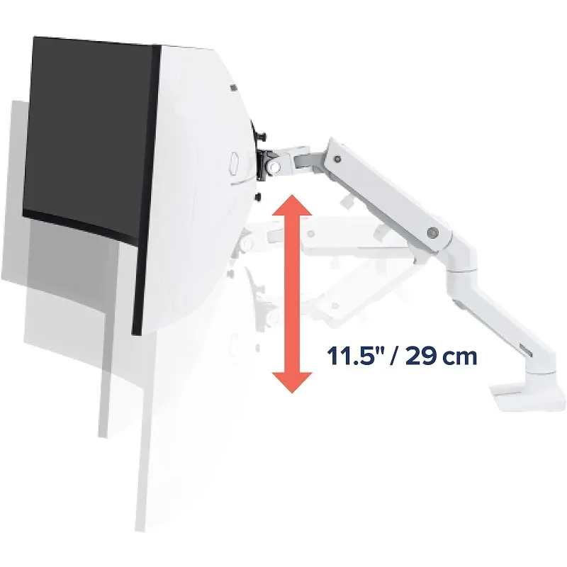 

HX HD Premium Heavy Duty Gaming Monitor Arm, настольное крепление для одного монитора — для сверхшироких изогнутых мониторов объемом 1000R до 49 дюймов