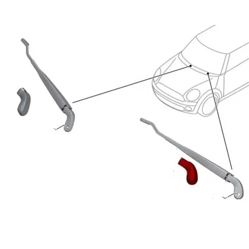 

AASS-Windshield Wiper Cover 61617248409 Nut Cover Forbmw Mini Cooper R56 R57 R55 R50 R52 R53 Front Wiper Cover Wiper Arm Cover