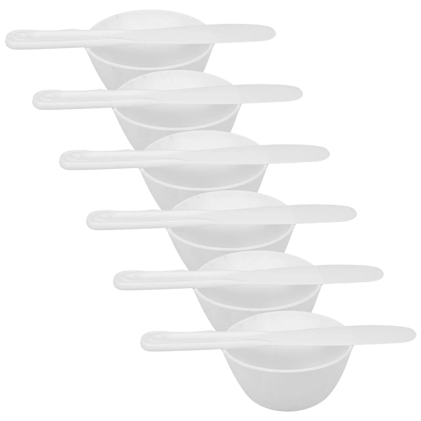 Facial Skincare Tool Set Silicone Spatula Mixing Applicator Durable PP Spa Salon Beauty Accessories