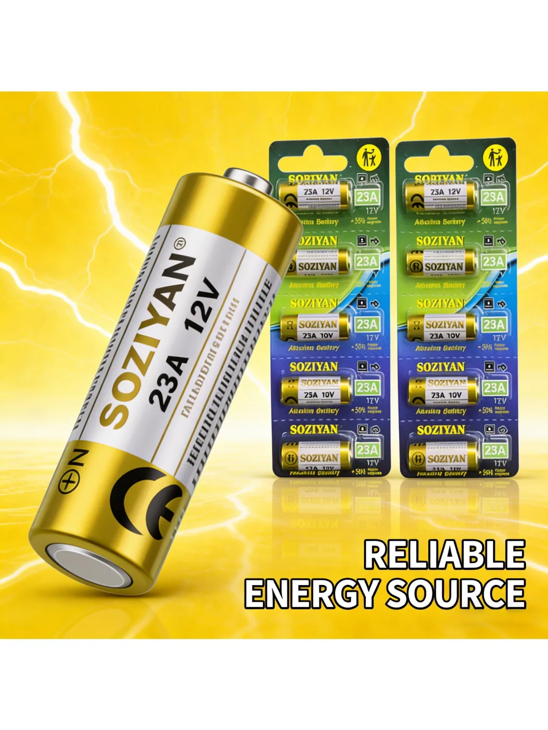 Bateria alkaliczna 12V-23A (A23/E23A/LR23/L1028) do pilotów do bram garażowych, dzwonków do drzwi, breloków, latarki, zabawek – długotrwała energia — zdjęcie produktu 7