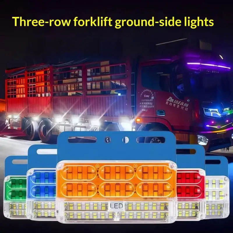 LED Truck Side Light 7 Rows Super Bright Anti-Glare Lamp for Commercial Vehicle Outdoor Operation