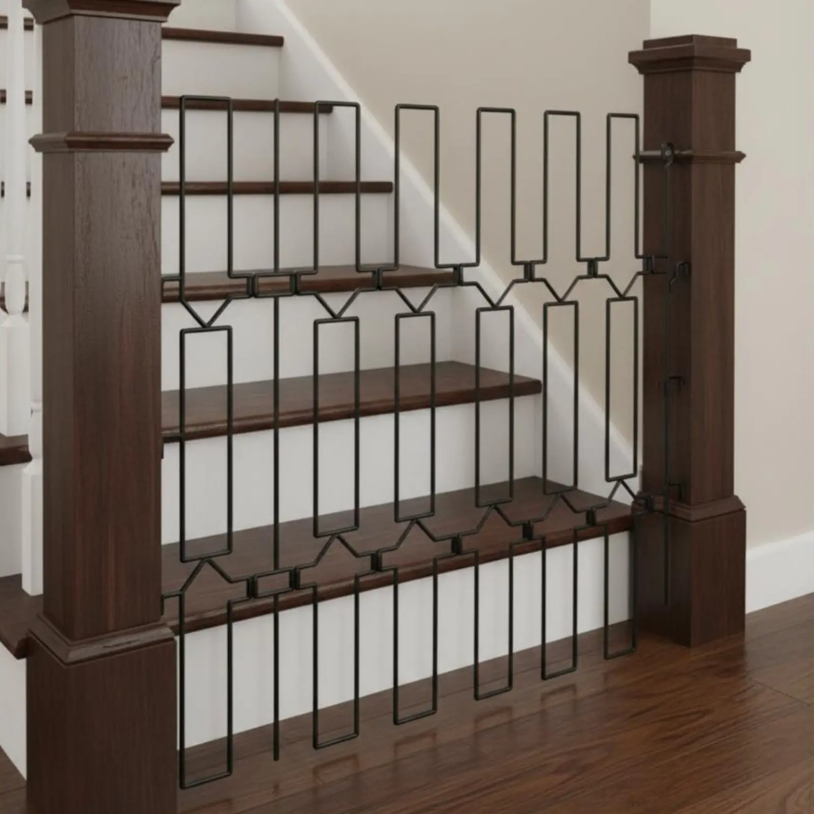 Metal Retractable Pet Gate Foldable Retractable Pet Gate Home Barrier Auto Retract Space-Saving for Doorway, Stairs
