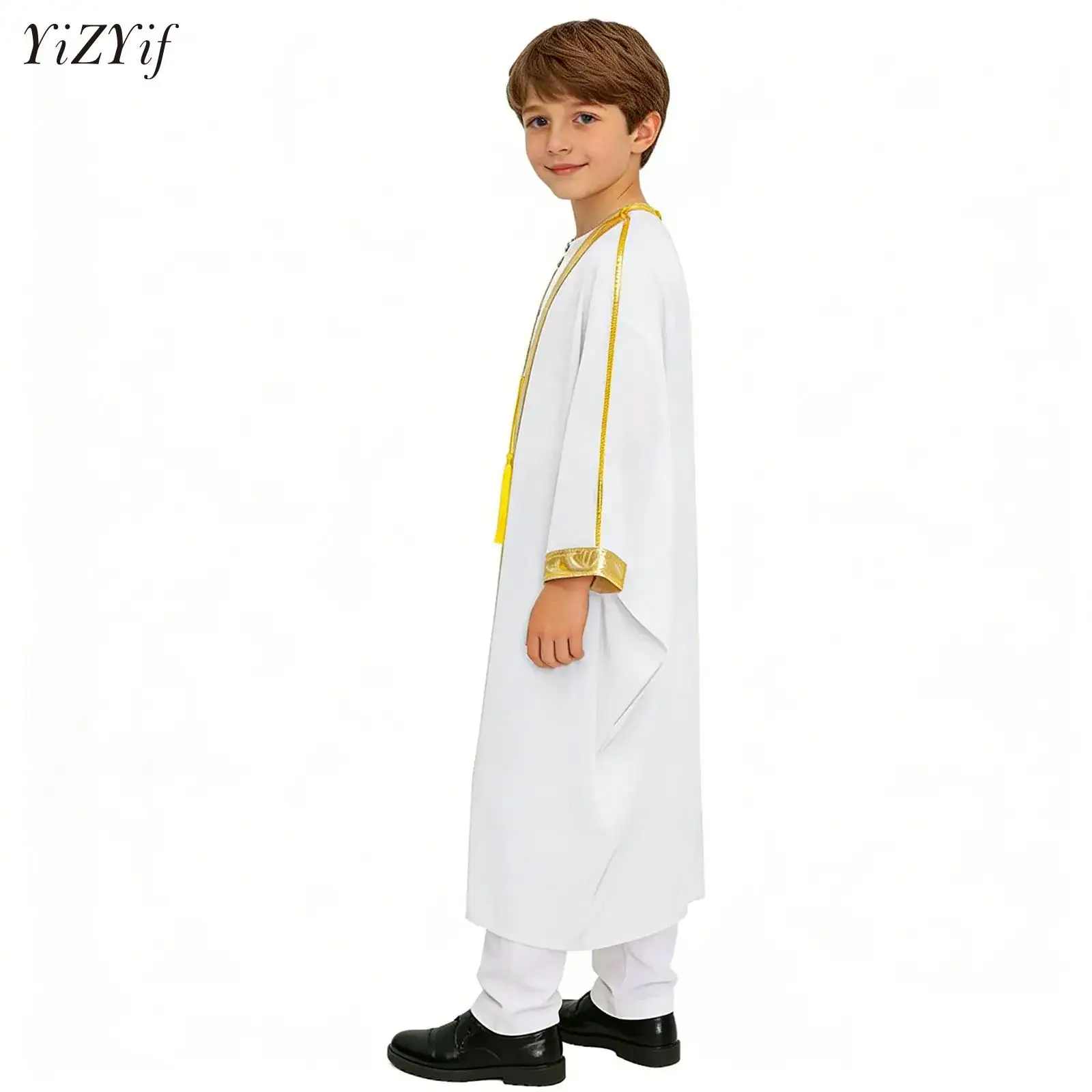 

Middle Eastern Teenage Boys' Long Robe for Praise Dance Church Worship Choir Robe Boys' Long Jubba Thobe Children's Kaftan