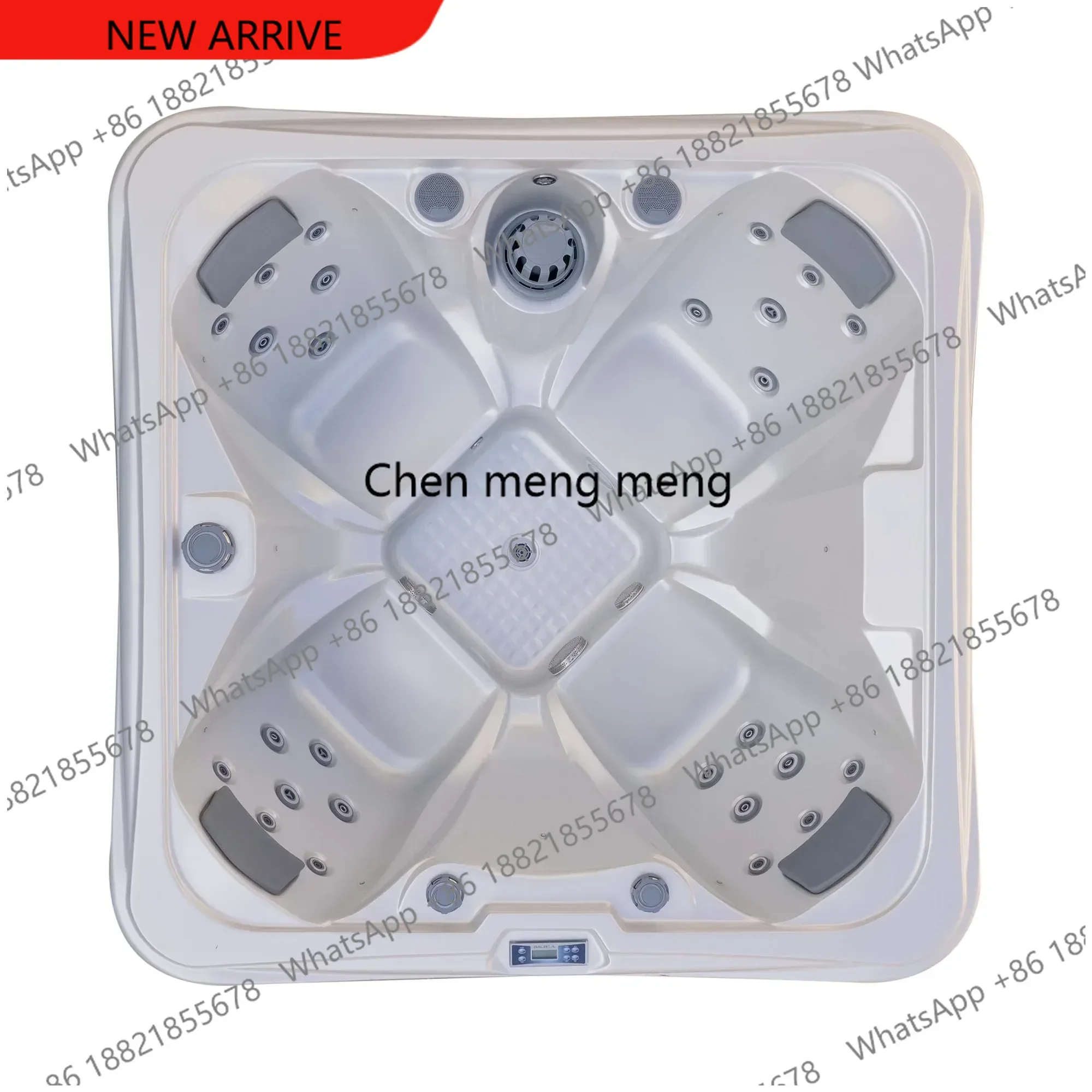 4 People  Play and Plug Small Outside Free Standing Massage Jets Spa Tubs Hot Tub Acrylic Outdoor Bathtub
