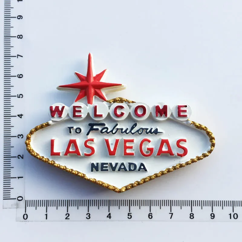 Las Vegas Creative Refrigerator Magnets Set World and City Tourism USA Las Vegas Landmark Building Fridge Magnet Souvenir Gift