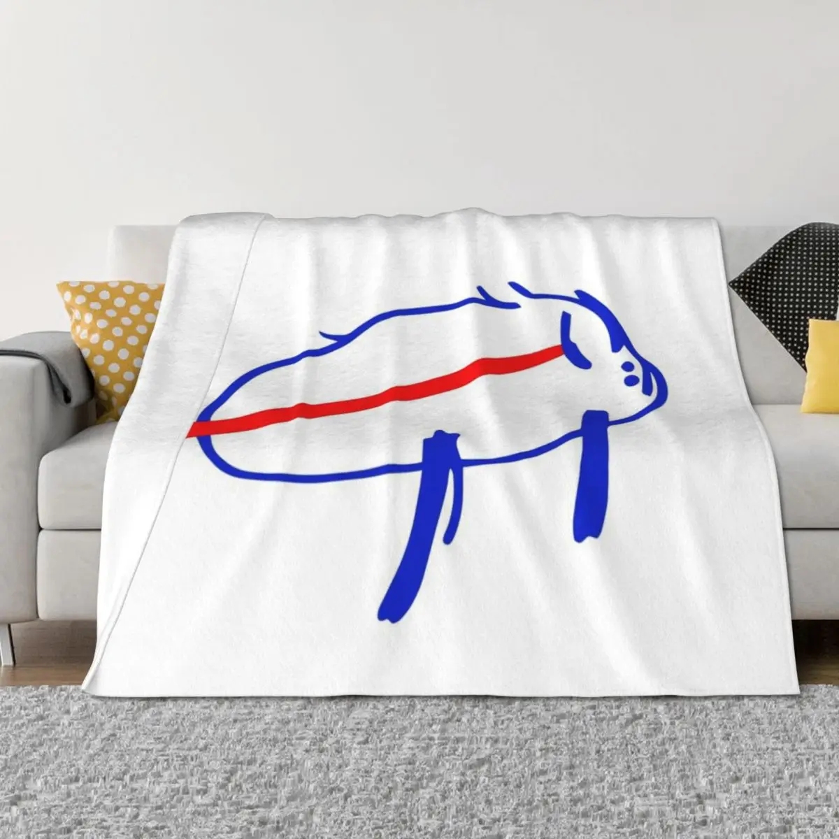 

Josh Allen Potato Buffalo Drawing Throw Blanket Weighted valentine gift ideas Bed linens Luxury Designer Blankets