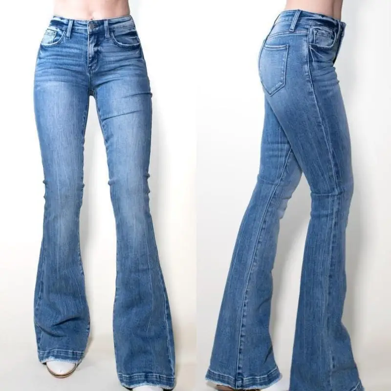 

New Cross-Border High Waist Bell Bot Jeans Mild Vintage-Free Straight Leg Men's Casual Pants Neutral PVC Material