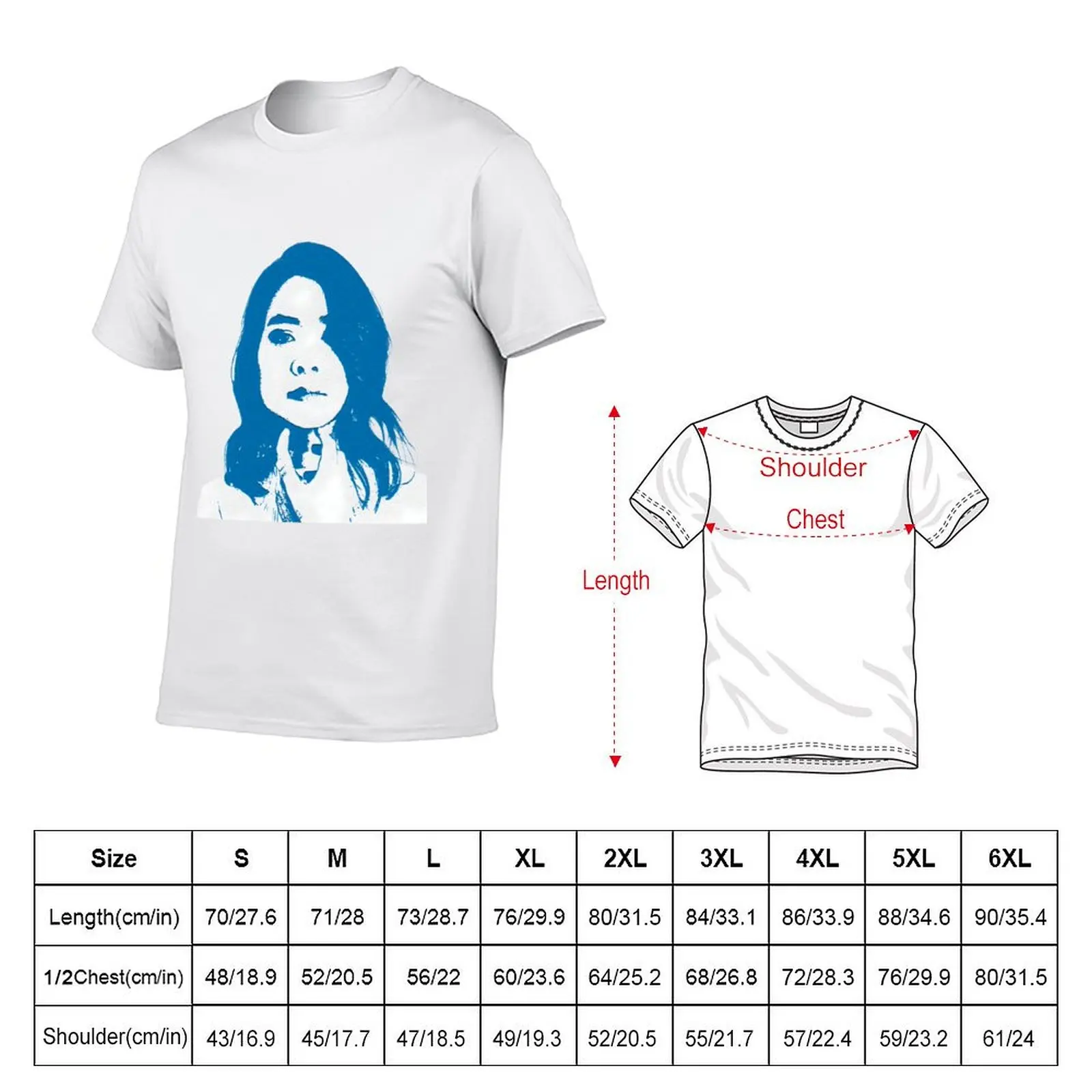 Mitski blue painting T-shirt sports fans cute tops mens t shirts