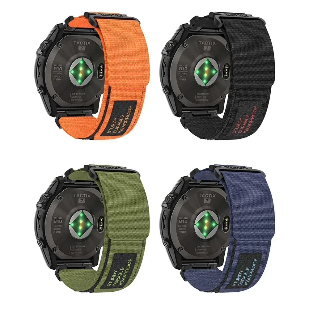 26 مللي متر 22 مللي متر QuickFit الرياضة النايلون حزام ل Garmin Fenix E 8 7 7X/Epix Pro 47 مللي متر 51 مللي متر/TACTIX/Enduro 3/Fenix8 8E حزام (استيك) ساعة سوار