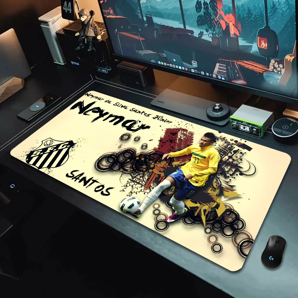 N-Neymar Football Da S-Silvas Mousepad Desk Mat gaming accessories Large Gaming Mouse Pad XXL Non-Slip Rubber Game Computer