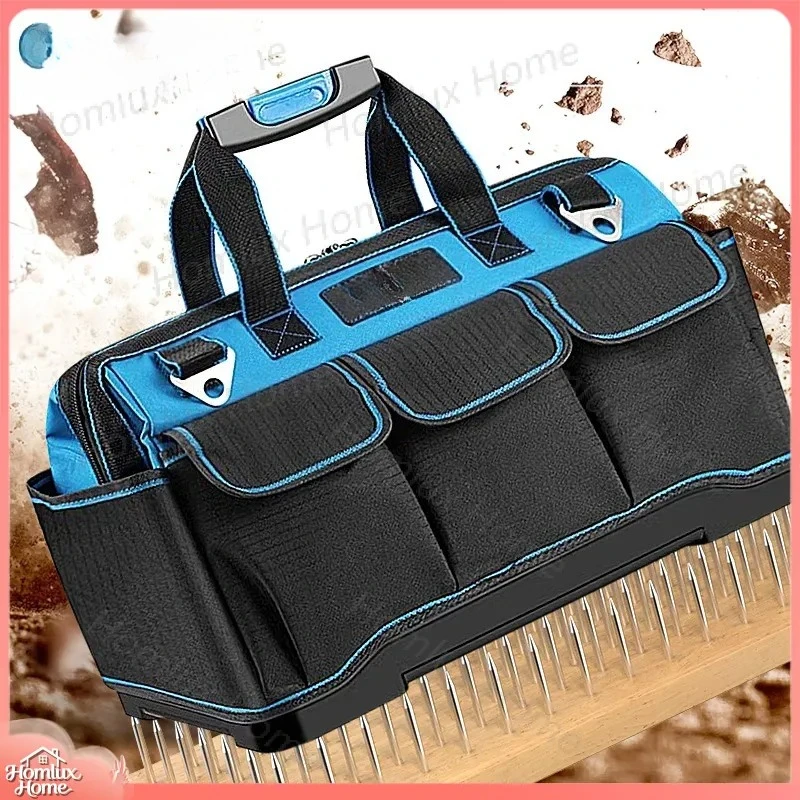 Multifunctional Electrician Tool Bag Large Capacity Waterproof Wear Resistant Canvas Storage Bag for Repair Installation