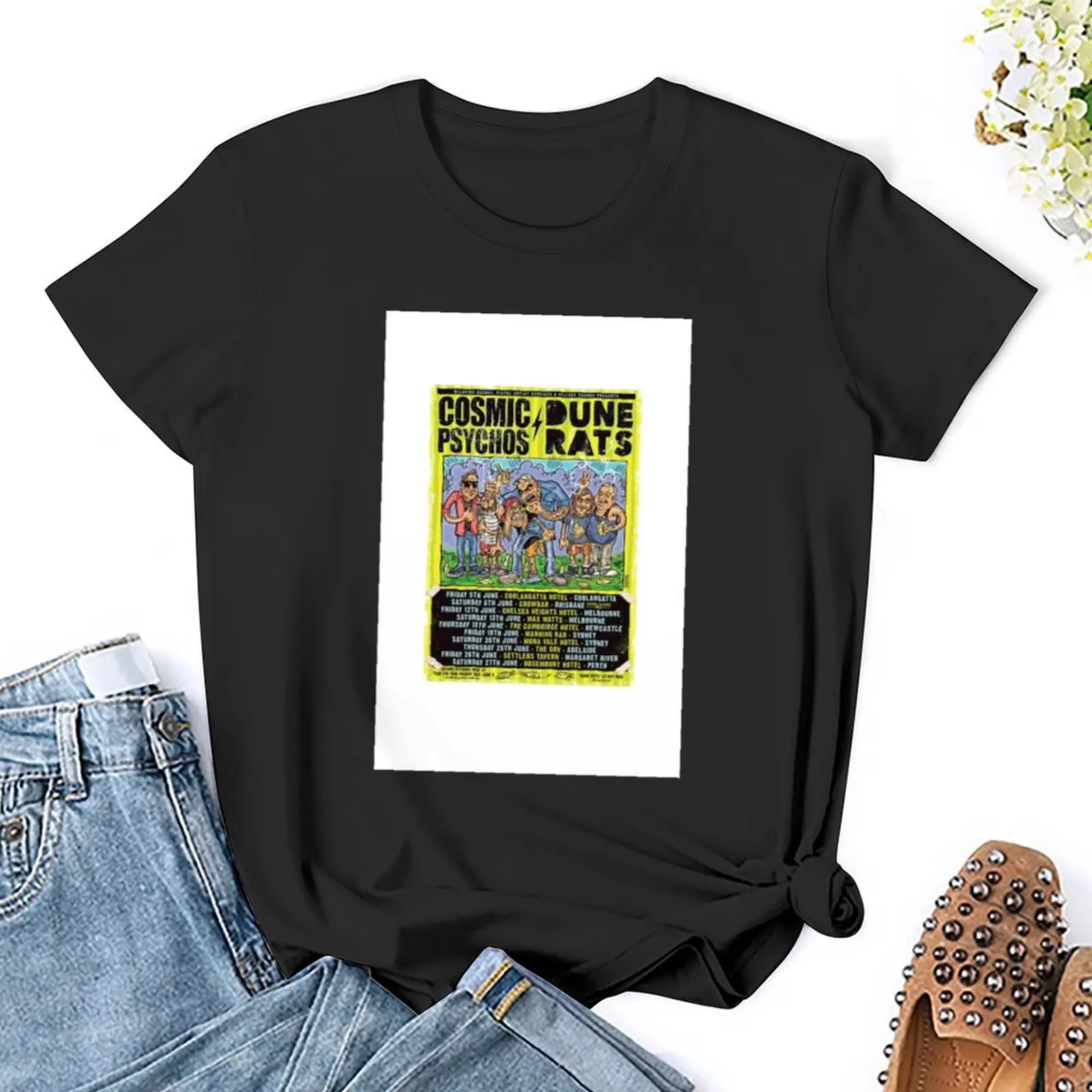 Cosmic Psychos and Dune Rats T-Shirt female shirts graphic tees Female clothing summer top Women clothes