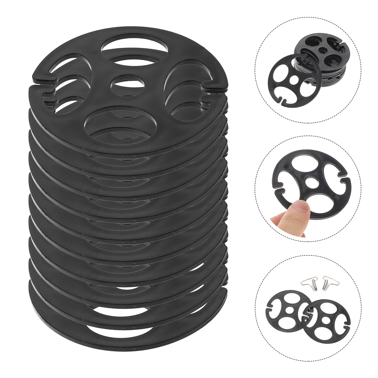 

10pcs Hook Set Seat Cover Back Protective Pad Accessories Plastic Fastener Plastic Hinges Disks