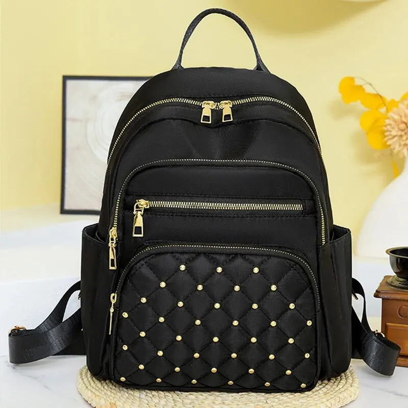 

Fashion Bagpack Women High Quality Nylon Backpacks Female Big Travel Back Pack Large School Bags for Teenage Girls Shoulder Bag
