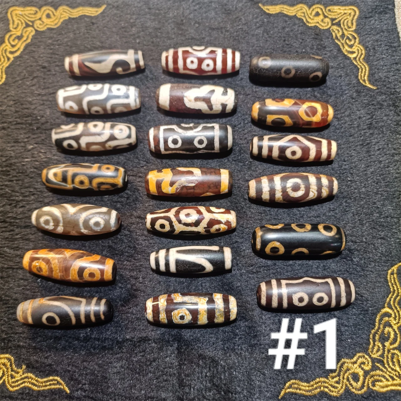 20pcs/lot Jewelry breloque Natural Tibet Special Vintage Agate Dzi Money Hook Bodhi Turtle Armor Cushion Eyes unisex wholesale