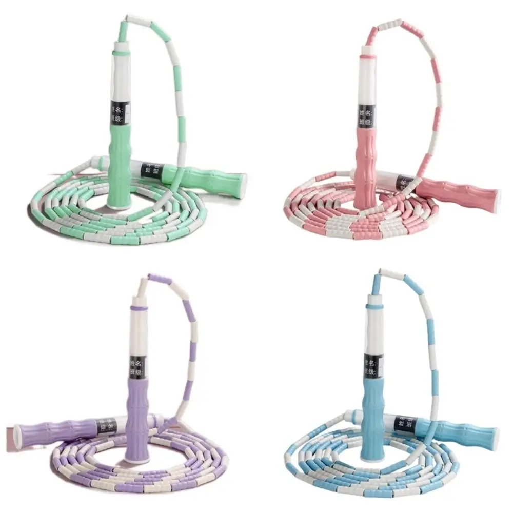 2.5 M Segmented Fitness Jump Rope Signable Adjustable Length Soft Bead Skipping Rope No Knots Professional Bodybuilding