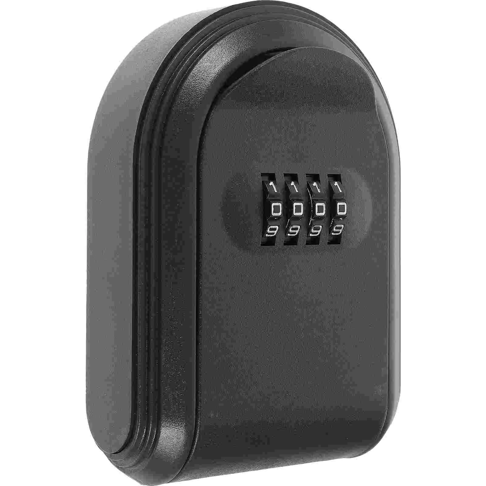 

Key Box Password Lock Door Wall Mounted Safe (Black) 1pc Hidden Holder for outside Lockbox Keys Chain Hider Plastic Outdoor