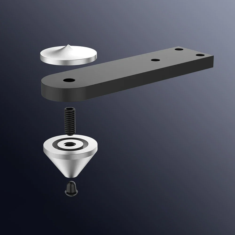 Speaker Spike Stand 4PCS Aluminum Hifi Audiophile Isolation Feet Shock Absorber Bracket for Amplifier Subwoofer