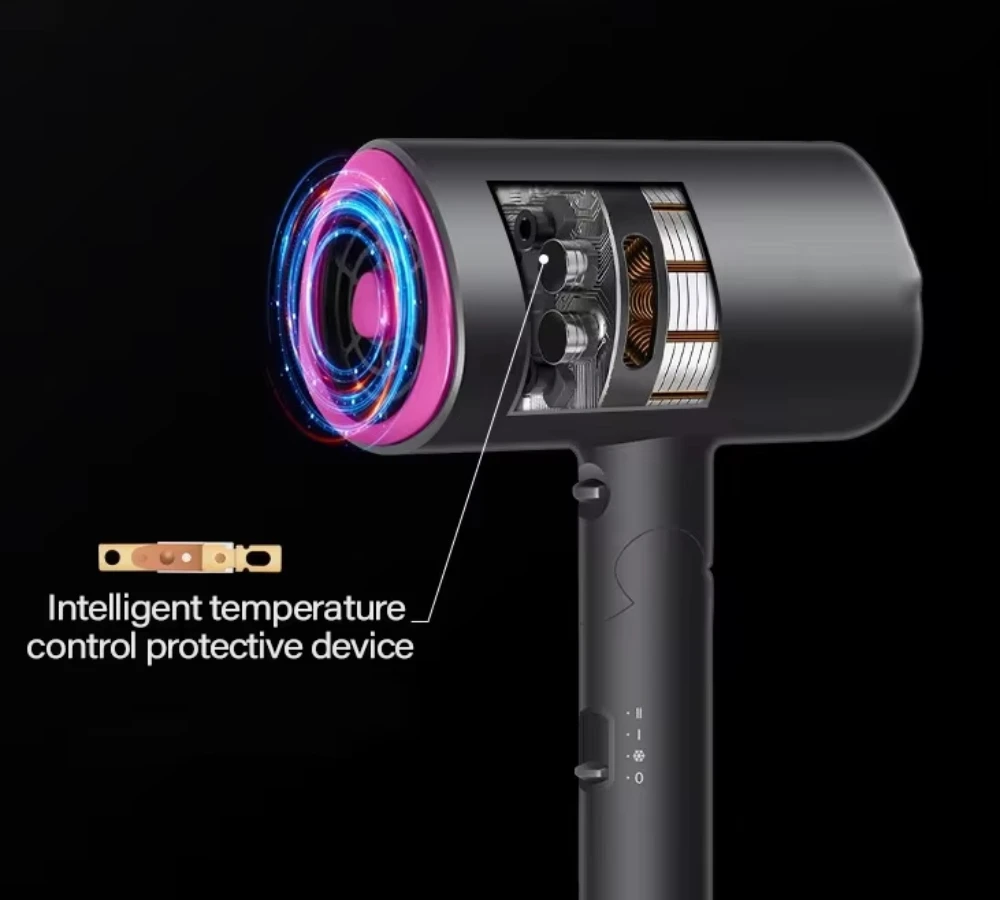 Foldable Multi Gear Adjustment Hair Dryer High-Power 1800w Constant Temperature Hot And Cold Air Hair Salon Styling Machine