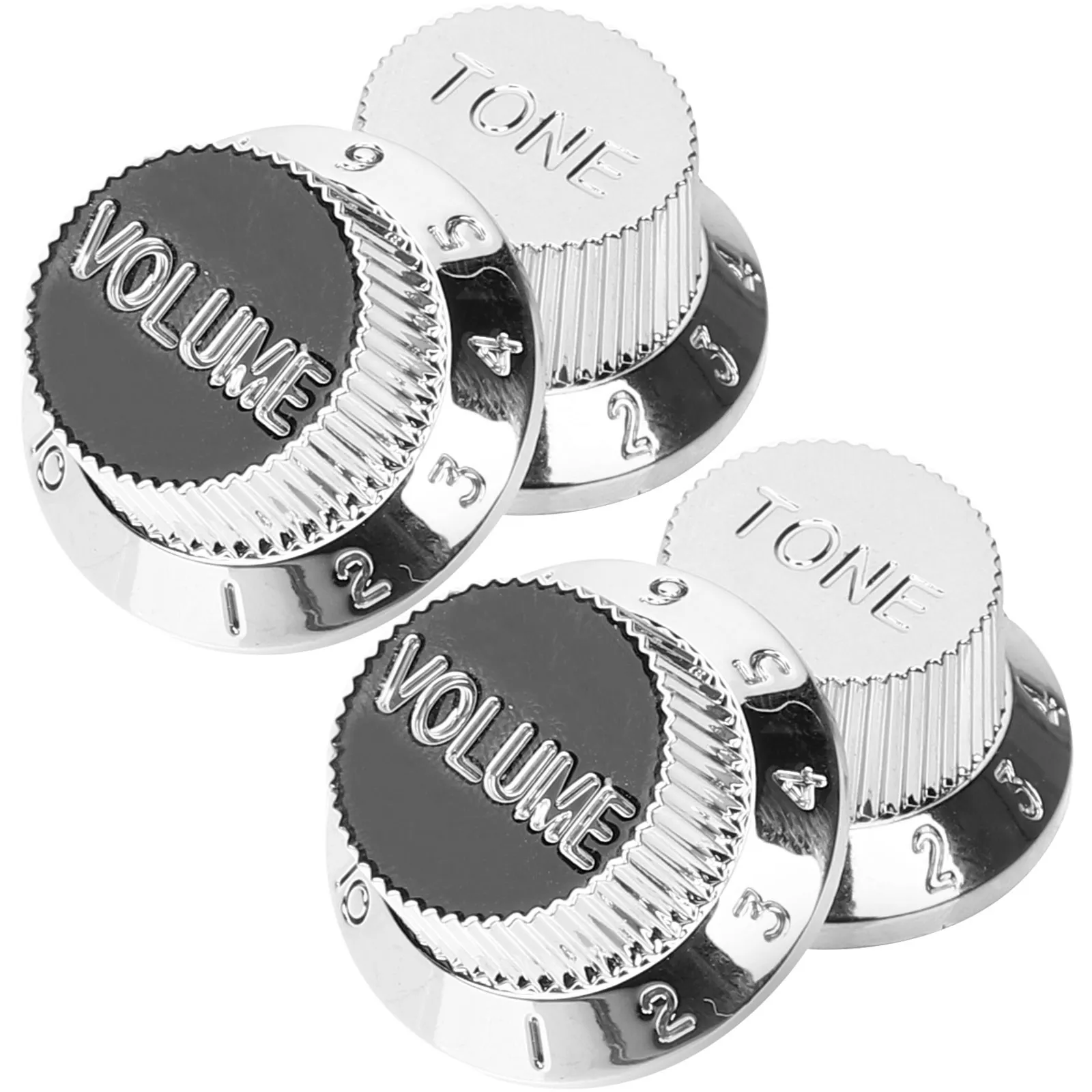 4Pcs Guitar Volume Knob Caps Top Hat Style Tone Control Knobs for Electric Guitar Bass Instrument Accessories Fade Proof Easy