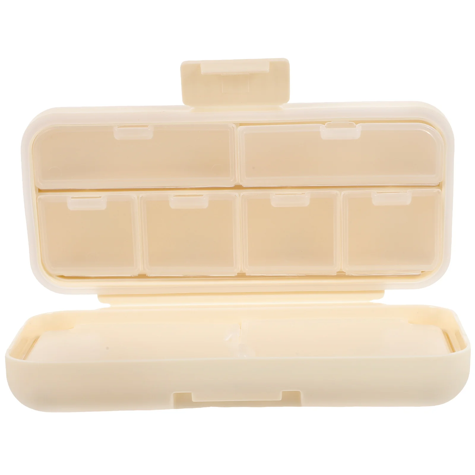 

Portable 7-Day Compartment Medicine Organizer Travel Case For Pills Tablets Vitamins Holder Small White Portable Daily Organizer