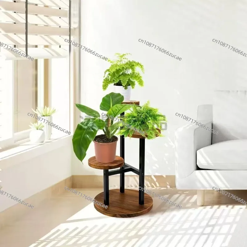 Indoor Wrought Iron Flower Stand Adjustable Modern Plant Stand Heavy Duty Stable Plant Pot Plant Stand Metal