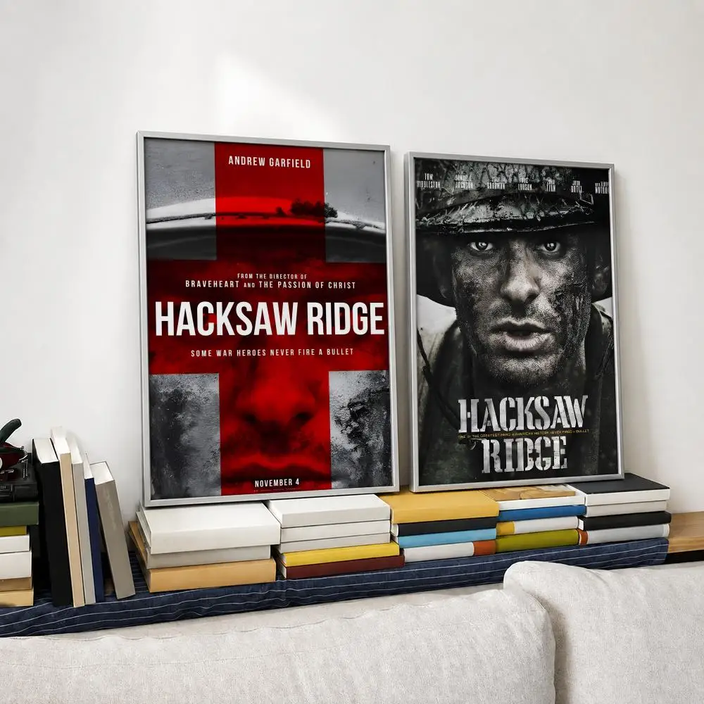 Movie Hacksaw Ridge Poster Self‑Adhesive Waterproof PP Poster Coffee House Bar Wall Art Sticker Room Home Decor