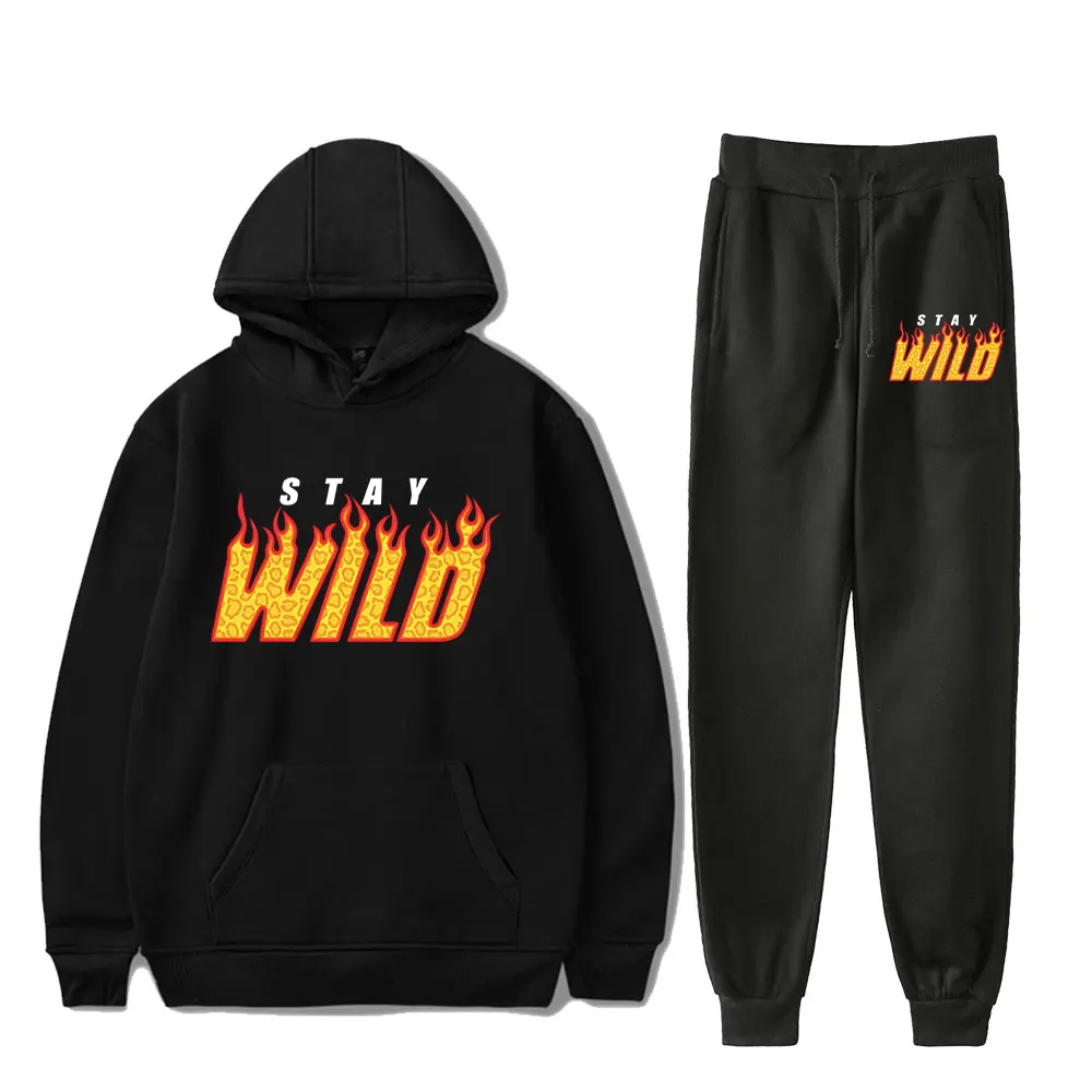 

Ben Azelart Stay Wild Vintage 90s PULLOVER Merch Hoodies Set Men Women Hoodies Pants Two-Piece Pullover Fashion Sports HOODIE