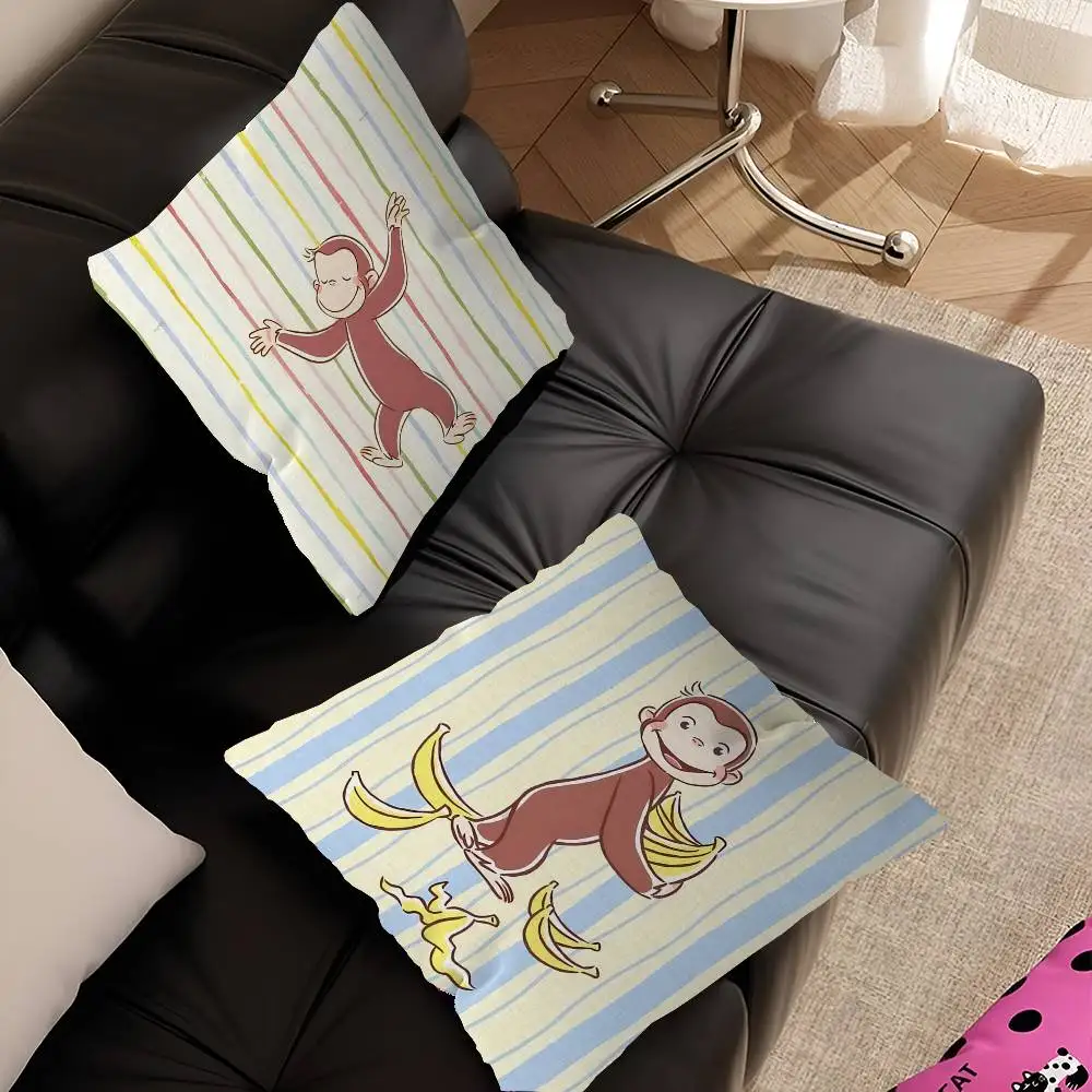 MONKEY CARTOON C-Curious GeorgeS Pillow Gifts Home Office Furnishings Bedroom Sofa Car Cushion Cover Case 45x45cm