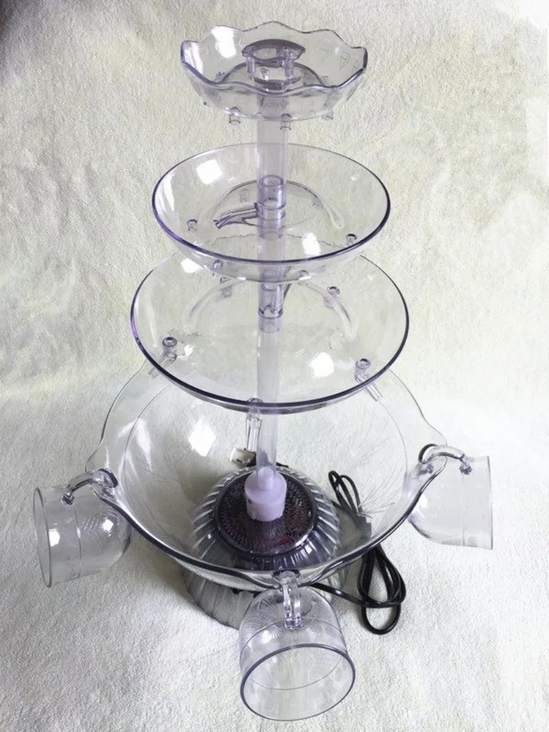 Banquet Party 5-Cup Beverage Circulation Display Stand Decorative Flowing Ornament Accessory for Refreshments And Drinks
