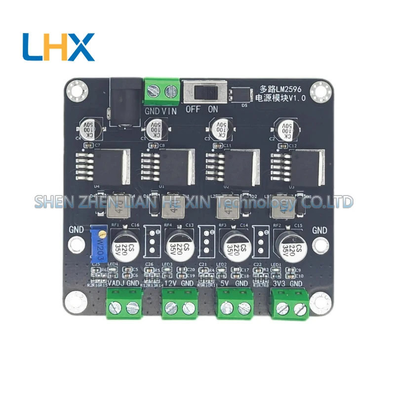 LM2596 multi-channel DCDC switching power module 3.3/5/12V/ adjustable buck high current low ripple in stock new