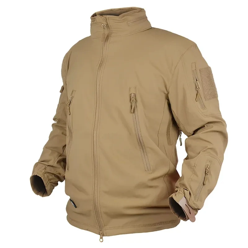 Winter Military Fleece Field Jacket Men Soft Shell Tactical Waterproof Windbreakers Army Combat Coat Hunting Climbing Clothing