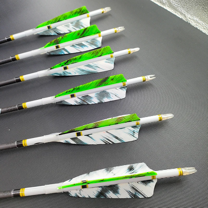 

6/12Pcs ID 6.2mm Arrows For Archery Carbon Arrow Shaft Spine 300 340 400 500 600 700 800 Recurve/Compound Bow Hunting Shooting