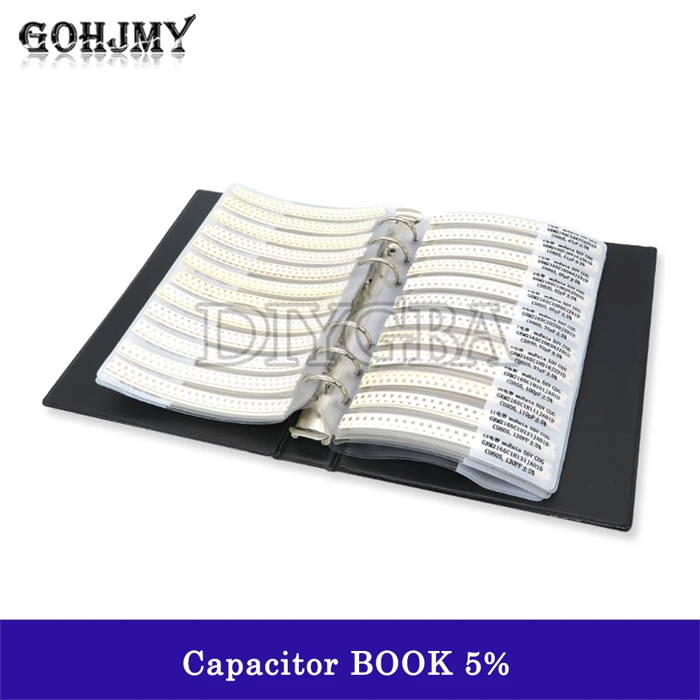 1Set 4250PCS 8500PCS 8850PCS 0201 0402 0603 0805 1206 Resistor Sample Book 5% SMD Assorted Kit 10K 100K 1K 100 220 50K 470R ohm