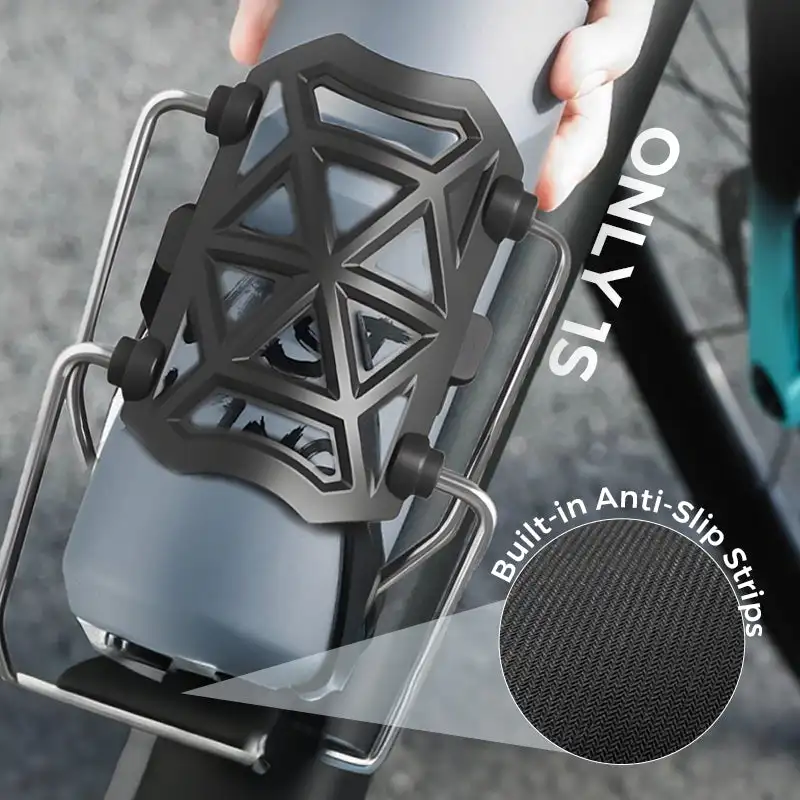 Soporte adaptable para botella de ciclismo, portavasos Universal para motocicleta, soporte para bebidas a prueba de golpes, jaulas para botellas de agua fijas ajustables 360