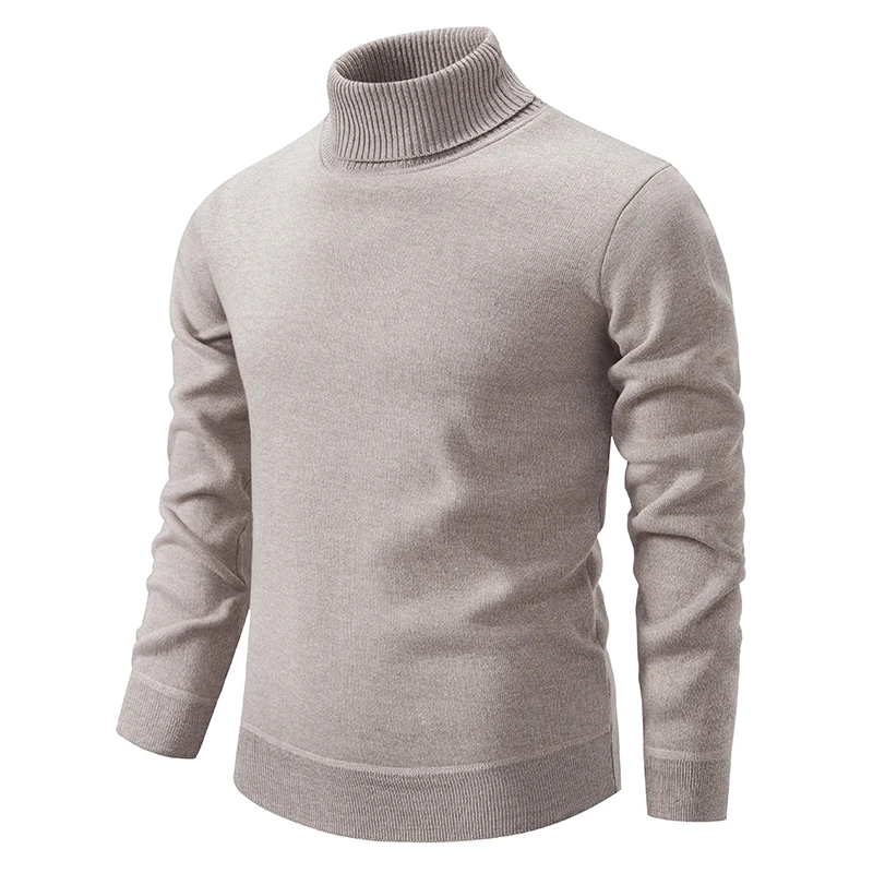 

2023 Winter High Neck Thick Warm Sweater Men Turtleneck Brand Men Sweater Slim Fit Pullover Men Knitwear Male Double Collar Tops