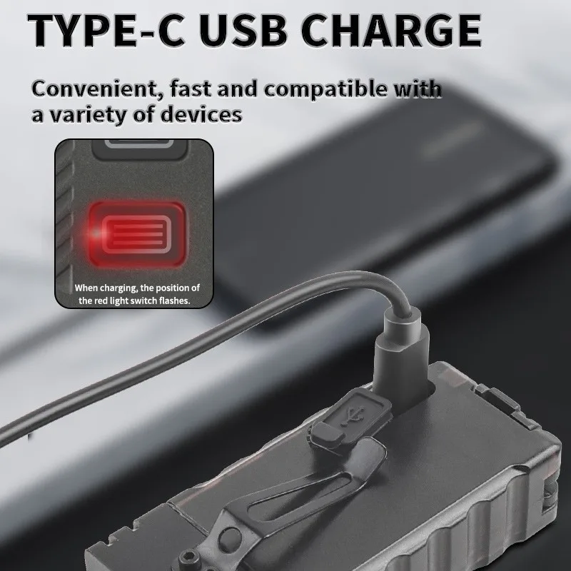 B62B-Emergency Alarm And 12-Mode Light Source Mini Flashlight In ABS Material, Includes Arc Lighter Functionality