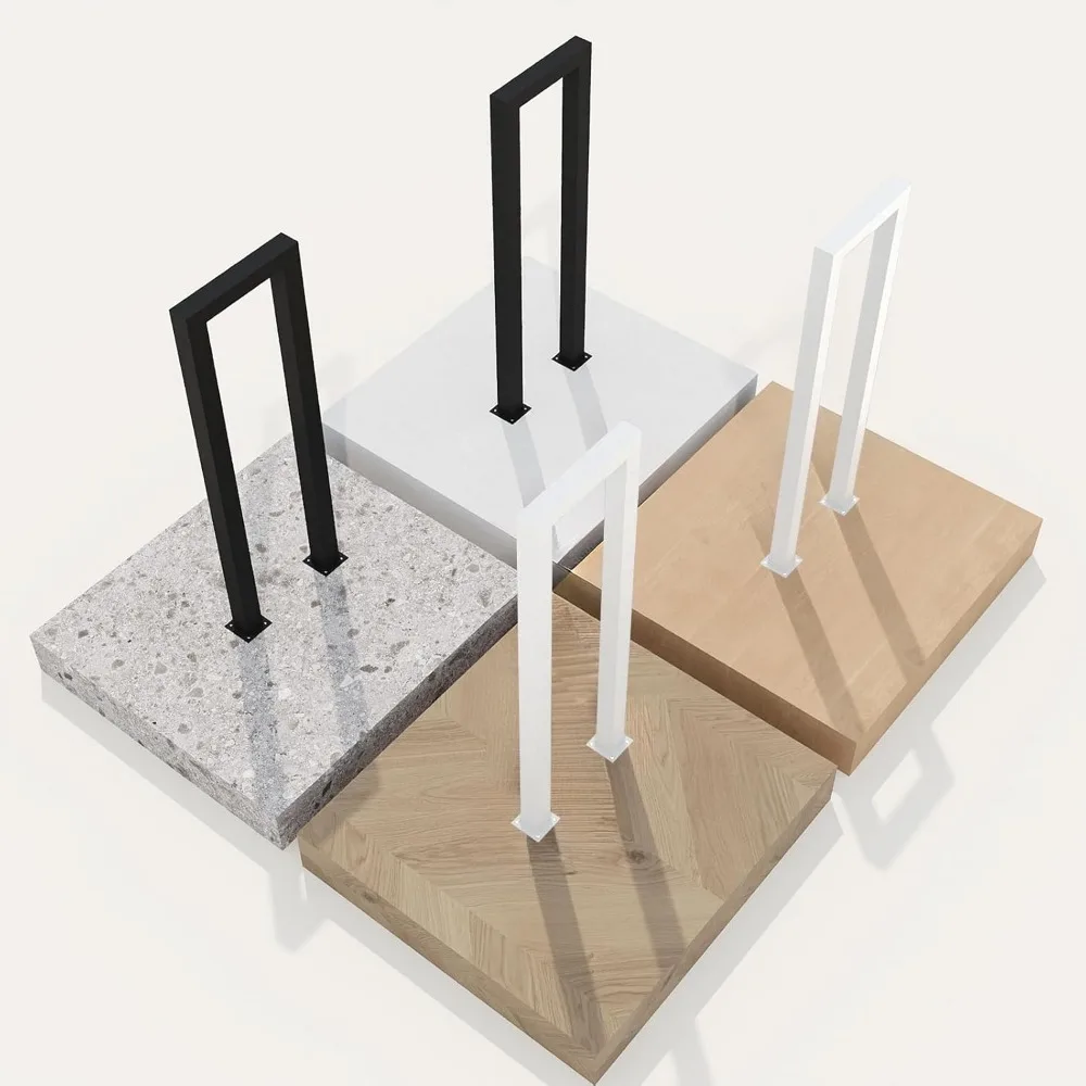 حاجز أمان قوي 3.3FT على شكل حرف U غير قابل للانزلاق مع غطاء مزخرف، طراز صناعي قديم، درابزين أنيق للصناعة أ #4