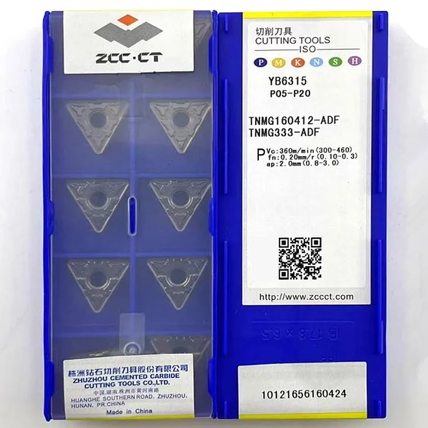 

TNMG160404-ADF YB6315/TNMG160408-ADF YB6315/TNMG160412-ADF YB6315 ZCC.CT CNC blade carbide inserts turning tools 10pcs/box