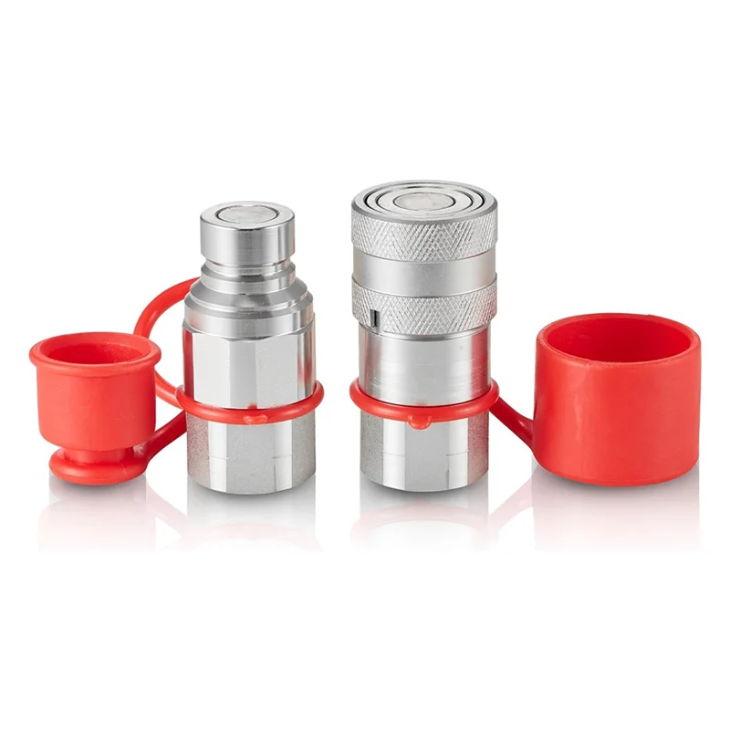 

Гидравлические муфты с плоской поверхностью Classy-1/2 дюйма, гидравлические быстроразъемные муфты мини-погрузчика NPT 1/2 дюйма с 2 пылезащитными колпачками