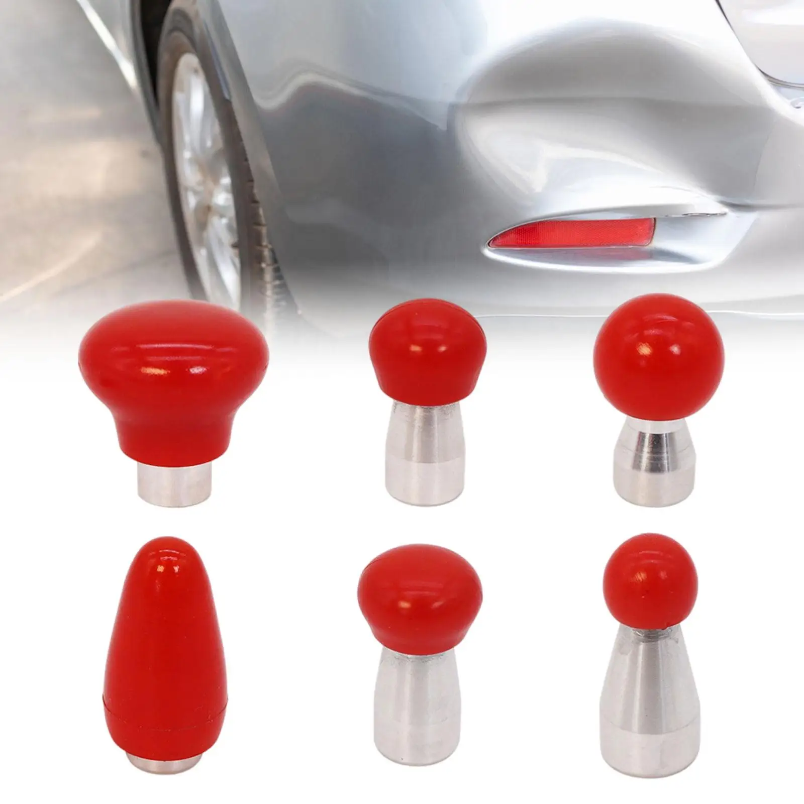 

6x Dent Repair Tool Replacement Head Hand Tool Paintless Dent Removal Kit