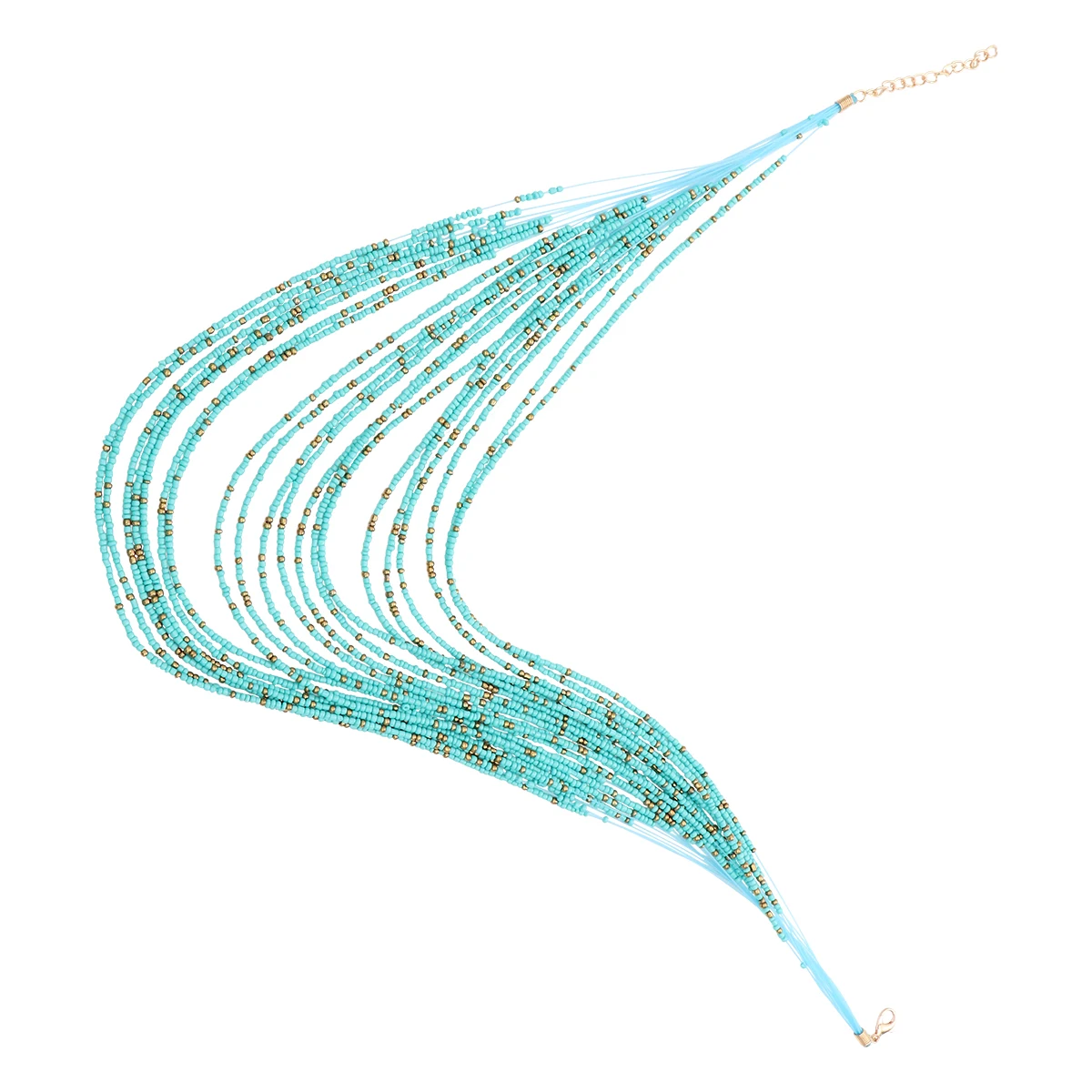 

Retro Personality Necklace Elegant Chain Beads Thick Multi layer Pendant Fashion Jewelry Accessories Women Girls Vintage Trendy