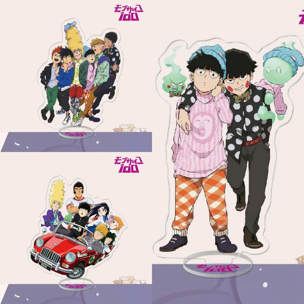 Anime Mob Psycho 100 Acrylic Mobu Saiko Hyaku Family Stand Figure Plate Holder Cake Topper Toy Gift