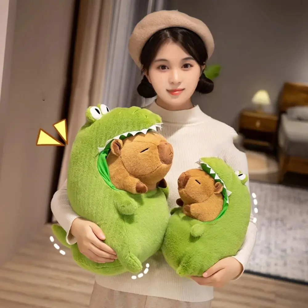 

Cartoon Crocodile Capybara Plush Toy 30/40cm Fluffy Capibara Anime Stuffed Doll Simulation Soft Capybara Green Crocodile Doll