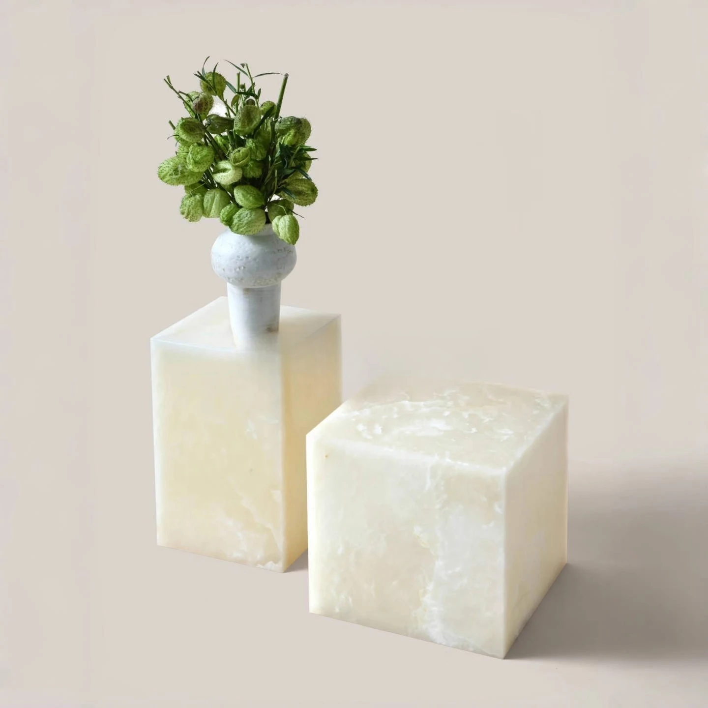 

Natural white powder blue and blue jade marble luxury stone, floor-to-ceiling sculpture base ornament, pier display stand, and