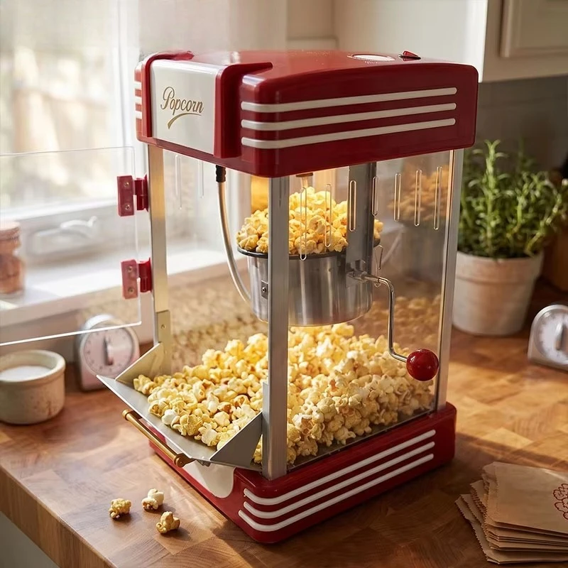 Commercial Automatic 220 Volt Electric Popcorn Machine New Conditions Small Spherical Puffed Bakery Corn