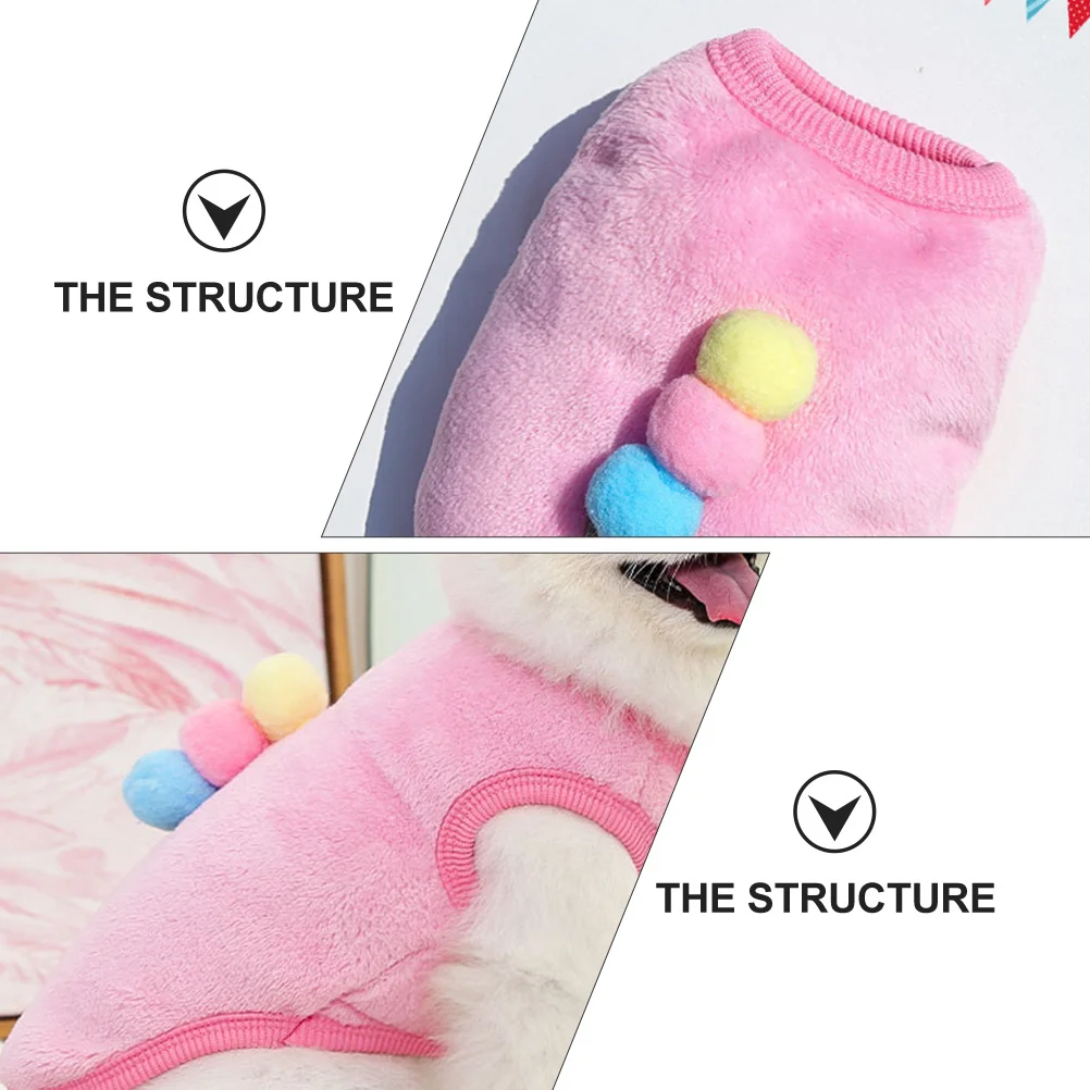 

1pc Warm For Dogs Coral Fleece Lightweight Comfortable Costume Outdoor Walking Party Accessory Pet Costume