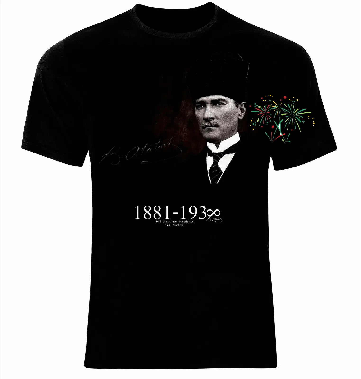 

Mustafa Kemal Ataturk Turkey T-Shirt 100% Cotton O-Neck Summer Short Sleeve Casual Mens T-shirt Size S-3XL