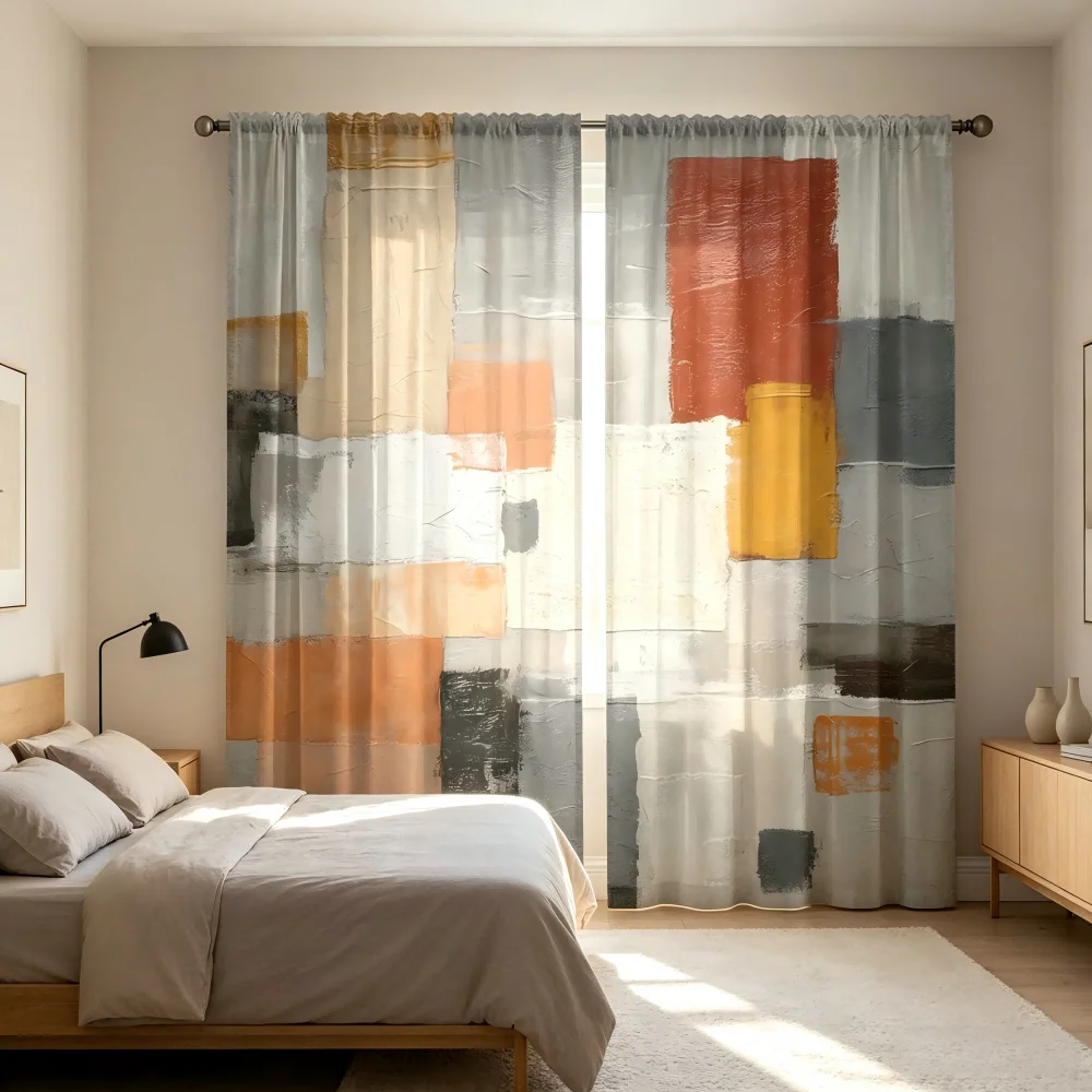 Lot de 2 rideaux transparents  - Curtain Sheer Voile avis et prix